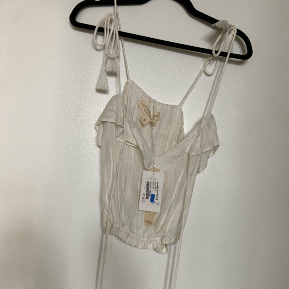 NWT White Saltwater Luxe Tank with Ties